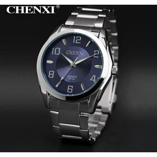 Lovers Watches Business Full Steel Quartz Watch Women Men Simple Casual Wristwatches Silver Clock relojes