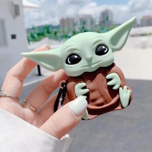 Disney Star Wars Baby Yoda Doll Earphone Case Yoda Collection Anime Action Figure Cartoon Funny Model Earphone Cover Toys Gift