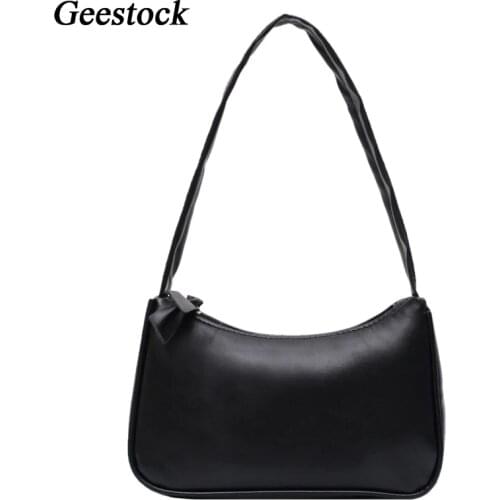 Geestock Hand Bags Women 2020 Slim Top-Handle Bags Trendy Retro Female Handbag Casual Mini Shoulder Bag