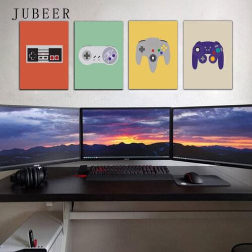 Gaming Room Minimalist Art Canvas Painting Poster for Boys Room Decoration Video Game Wall Pictures Prints Playroom Wall Decor
