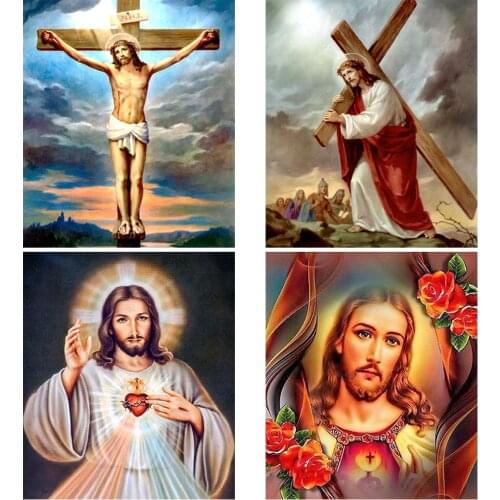 Jesus Christ Diamond Painting Religion Portrait Round Full Drill Nouveaute DIY Mosaic Embroidery 5D Cross Stitch Home Decor Gift