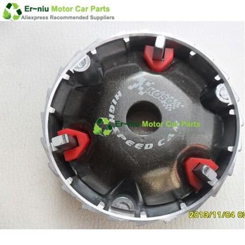 Moped High Performance Variator Kit with Roller Weights Racing Clutch Drive Pulley for GY6 50 60 80 Scooter Variator