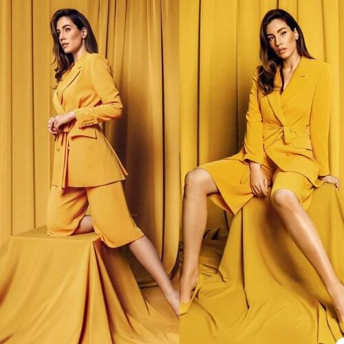 Summer Short Women Suits Slim Fit Office Lady Party Prom Pants Blazer Red Carpet Leisure Outfit Tuxedos (Jacket+Pants)