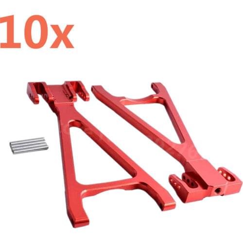 10 Pieces RC Cars Upgrade Aluminum Alloy Rear Lower Suspension Arm A-arm 5333 For 1/10th Hobby Traxxas E-Revo Revo 3.3 Buggy