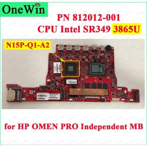 812012-001 for HP OMEN PRO Mobile Workstation Motherboard Independent N15P-Q1-A2 Laptop MB SPS-MB 2G CPU SR1ZX I7-4870HQ 16G RAM