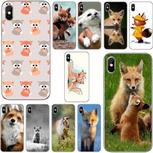 Pattern-Baby-Foxes-Red-Pink-Fox Soft TPU Covers For Xiaomi Redmi 2 S2 3 3S 4 4A 5 5A 5 6 6A 7A 9 9T 9C 9A Pro Pocophone F1