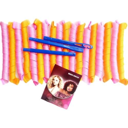18pcs 65*2.5cm Magic hair roller set Plastic Curler No Heat Wave Hair Curlers as you seen on TV