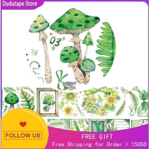 Lovely Girl Washi Tape Sticker Decorate Fresh Diy Literary Artistic Green