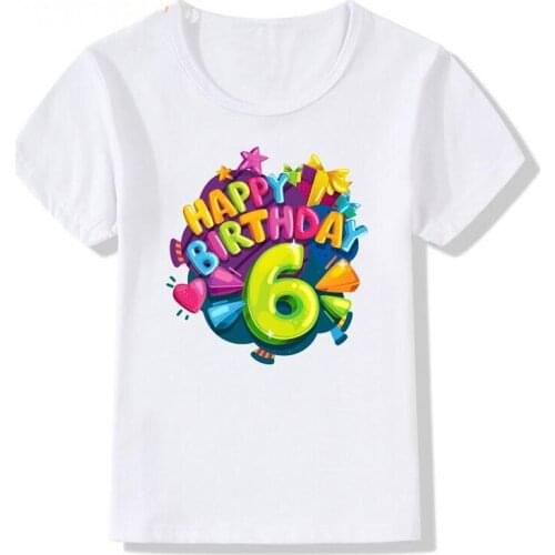 Boys Clothes 8 Years 6 7 3rd Graphic T Shirts kid Tshirt Girl T Shirt for Girls Clothes 4 5th Happy Birthday Children Clothing