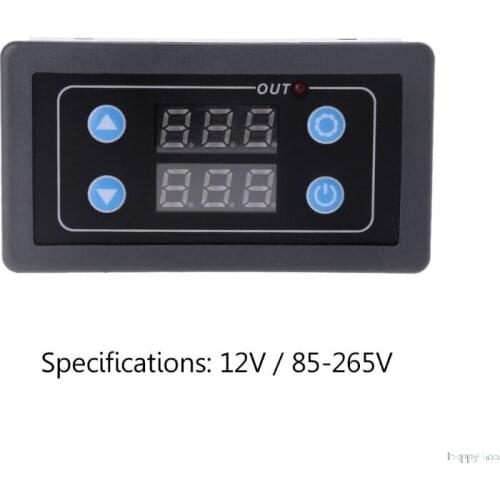 New DC12V AC110V/220V Digital Time Delay Relay Module Timer Cycle Control with Case