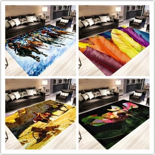 Retro Nordic Abstract Art Carpets For Living Room Bedroom Area Rugs 3D Geometry Printed Big Carpet Parlor Kitchen Home Mat Decor