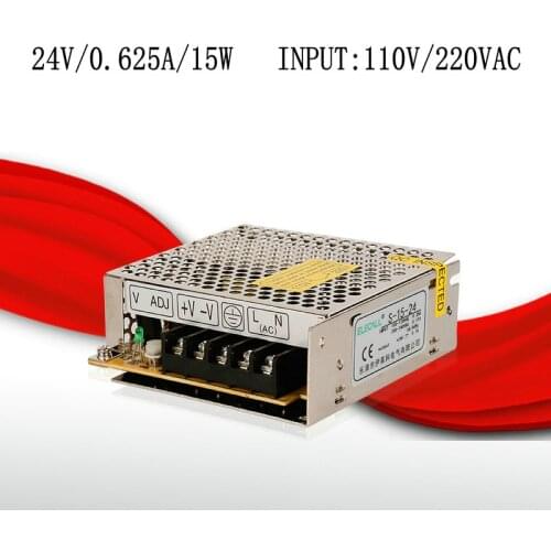 S-15-24 24V/0.625A/15W switching power supply, centralized power supply, power supply security monitoring