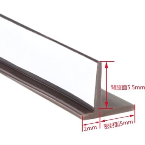 New 2.4 meter / lot T type self adhesive PVC rubber sealing strip for door / window soundproof Dustproof, insect proof tape