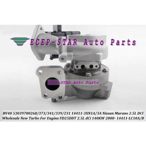 Turbocharger BV40 53039880373 53039880341 53039880339 53039880231 14411-3XN3A 144113XN3A 14411-LC10A 14411LC10A 14411LC10B 2.5L