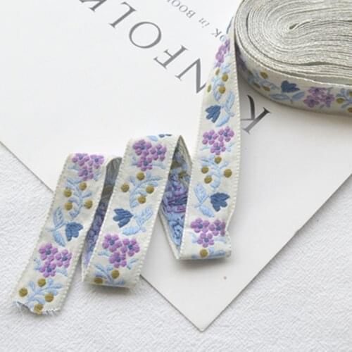 3YARD 2CM South Korea Wisteria National Style Jacquard Ribbon Handmade DIY Hairpin Material Bow Hair Ornaments Headdress