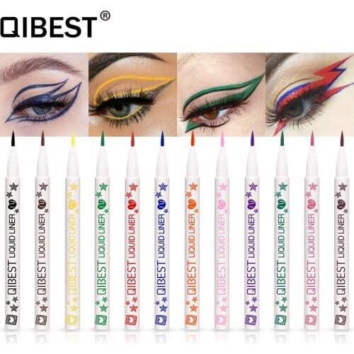 1Pc Liquid Eyeliner Pen Waterproof Quick Dry Matte Long-lasting Makeup 12 Color Colorful Eye liner Pencil Cosmetic TSLM2