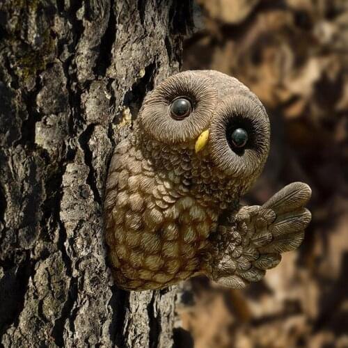 1PC Tree Owl Features Decoration Garden Tree Decoration Easter Outdoor Creative Props Easter Cute Garden Decorations New