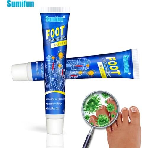 Sumifun 2pcs Athletes Foot Cream Fungus Infection Antibacterial Pruritus Eczematoid Deodorant Remove Itch Odor Medical Ointment