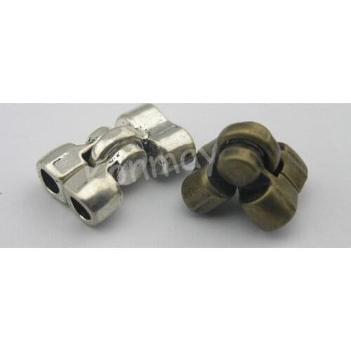 2 Colors --10 Sets 5.0mm Double/Two Holes Magnetic Clasp For Bracelet Project--CLP1175