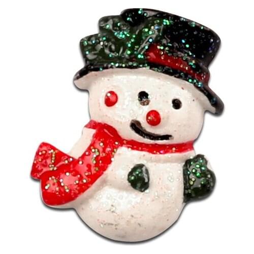 25x20mm Resin Snowman Style Christmas Decoration Crafts Flatback Cabochon Embellishments For Scrapbooking DIY Accessories