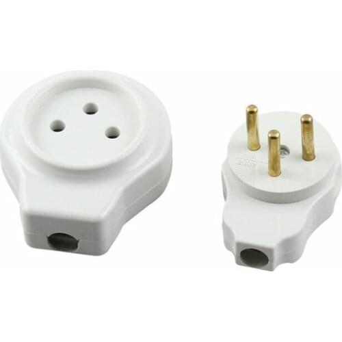 3Pin Israel Plug Socket Male Female Electrical Connector Plug 16A 250V Power Cord Connector Detachable Power Plug