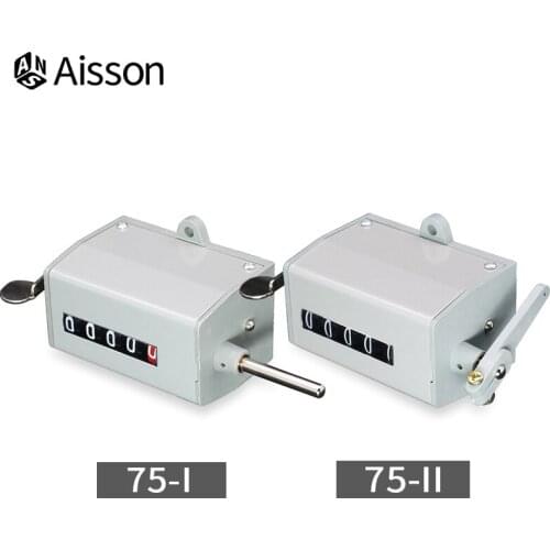 5 Digits Mechanical Rotating Speed Meter Counter 75-I 75-II Totalizing Pull Counter Resettable Digital Punch Counter