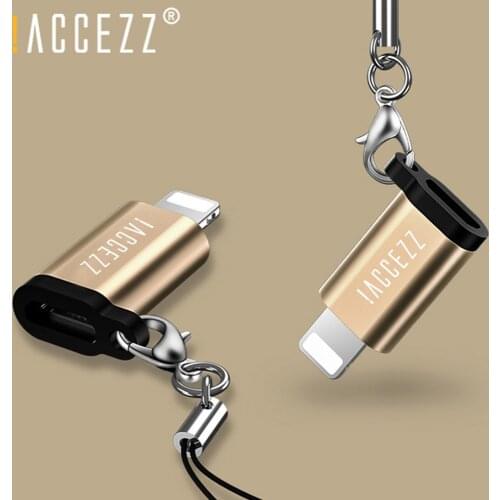 !ACCEZZ 4PCS Lighting Adapter To Micro USB Cable For iPhone iPad X XS MAX XR 7 8 6S 5 Converter Charging Data Sync OTG Connector