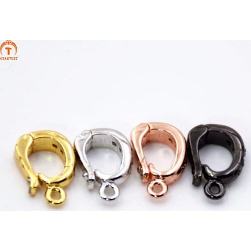 ASA&TESS CZ Micro Pave Clasps Pendant Enhancer Clasp Black rose Pave CZ Removable Bail Pave Bail Clasp 7X10mm