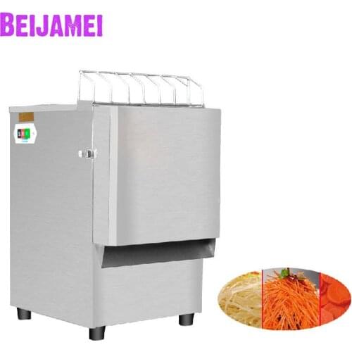 BEIJAMEI stainless steel automatic vegetable cutting machine electric potato radish cucumber slicing shredding machine