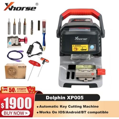 V1.4.0 Xhorse Condor Dolphin XP005 Automatic Key Cutting Machine Works On IOS & Android Via Bluetooth