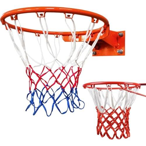 Basketball High Quality Durable Standard Size Nylon Thread Thick Net Sports Rugged Heavy Duty Hoop Mesh Backboard Rim Ball Pum