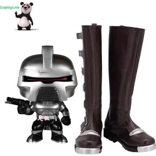 Battlestar Galactica Black Red Shoes Cosplay Long Boots Leather Custom Made For Christmas