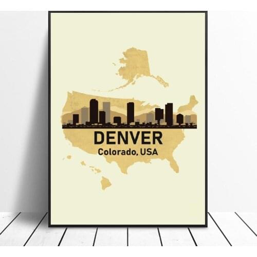 Denver USA Art Canvas Poster Home Decoration Painting No Frame