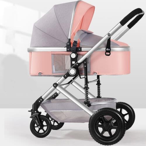 Baby Stroller 2 in 1 Lightweight Baby Stroller High Landscape Baby Pram Baby Pushchair Can Sit Can Lie Baby Pram Free Shippin