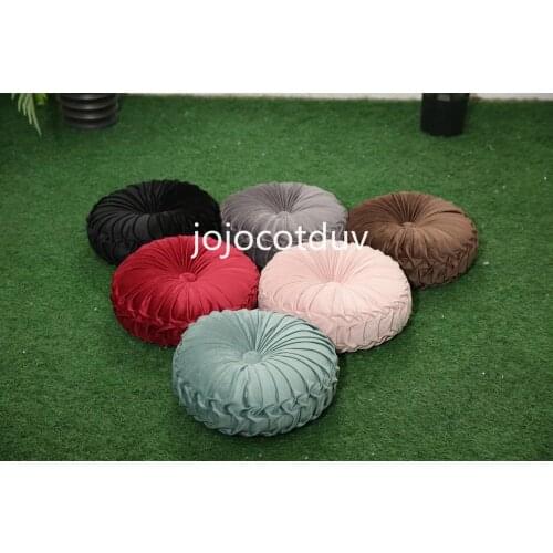 European Pattern Pumpkin velvet Round cushion PILLOWS or use as Decorative Throw Pillow for Couch Bed Chair Car Floor