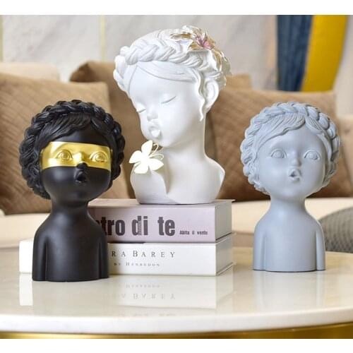 Nordic Creative Girl Butterfly Statue Baby Angel sculpture resin Modern Urban Crafts Living Room decorations for the house