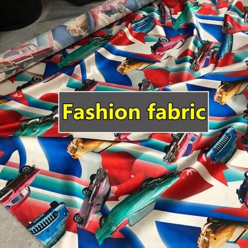 Fashion Big French Haute Couture Series Light Luxury Style Rainbow Car Logo Clothing Div Handmade Custom Fabric