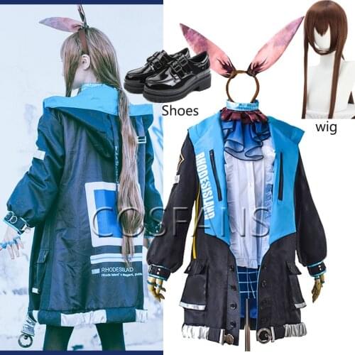 Costume Men/Women Game Arknights Cosplay Costume Cos AMIYA Cosplay Halloween Party High Quality cosplay costume Wigs and shoes