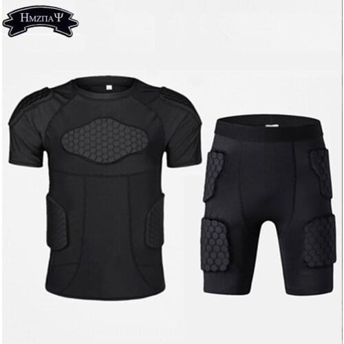 Mens Sports Honeycomb Anti-Collision Pad Compression Anti-Collision Suit Basketball Football Football Safety Protection Suit