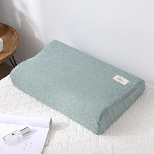 Washed Cotton Pillow Cases Covers Solid Color Latex Pillowcases High Quality Cotton Latex Pillow Cover 30x50 40x60