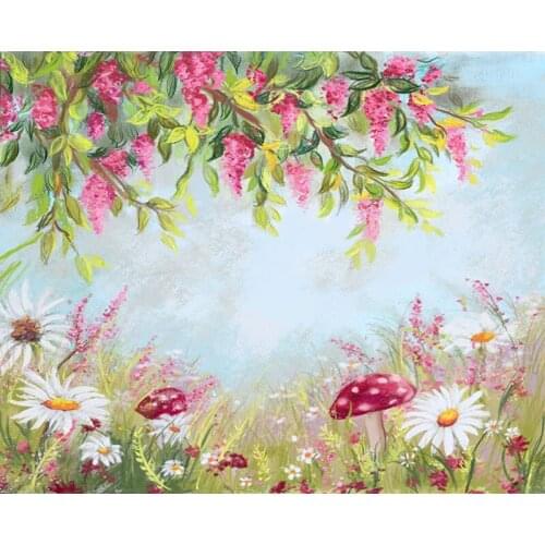 Newborn photo spring field backdrops outdoor Photography Backgrounds Studio Video Photo Background Backdrop Clothes Props NB-086