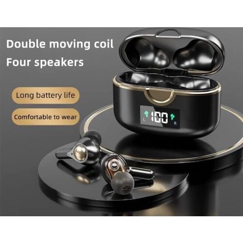 New Wireless Earbuds with 4 Mics TWS Bluetooth 5.1 Earphones True Wireless Stereo Bass Stereo Hifi USB Charge For iPhone Xiaomi