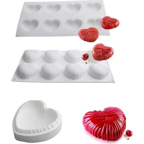 New Woolen Heart Shape Silicone Cake Molds Pastry Baking Tools Valentines Day Mousse Moulds Dessert Cake Decorating Tool