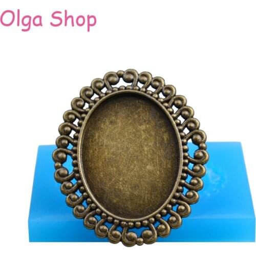 OYL023 Oval Frame Silicone Mold - Decorative Frame Mold Handcraft DIY Resin Mold, Clay, Fondant Craft, Picture Frame Mold