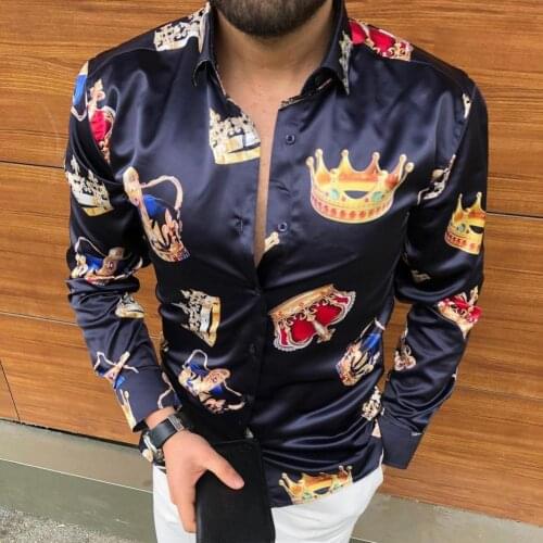 2021 Casual Loose Turn-down Collar Mens Shirts Vintage Printing Button Short Sleeve Tops Summer Men Clothing Fashion Streetwear