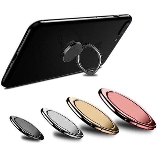 Universal Finger Round Ring Metal Bracket 360° Flexible Rotation Smartphone Back Base Stand Desktop Stand Stable Cells Support