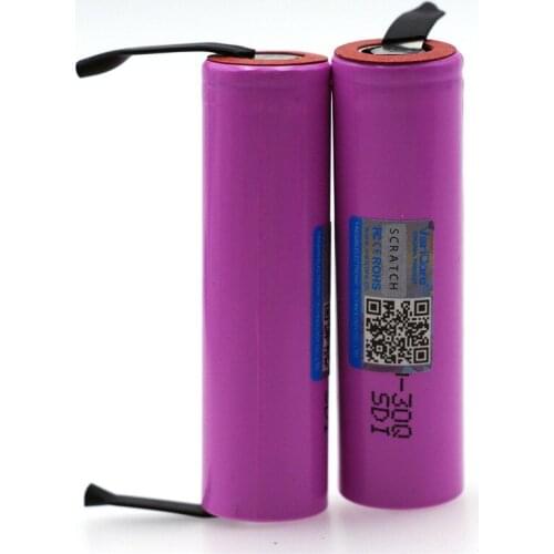 VariCore original brand new for samsung INR18650 30Q 3000mAh lithium battery inr18650 powered rechargeable battery+DIY Nickel