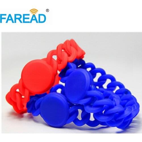 X100pcs 13.56mhz CODE-2 RFID Wristband Free shipping