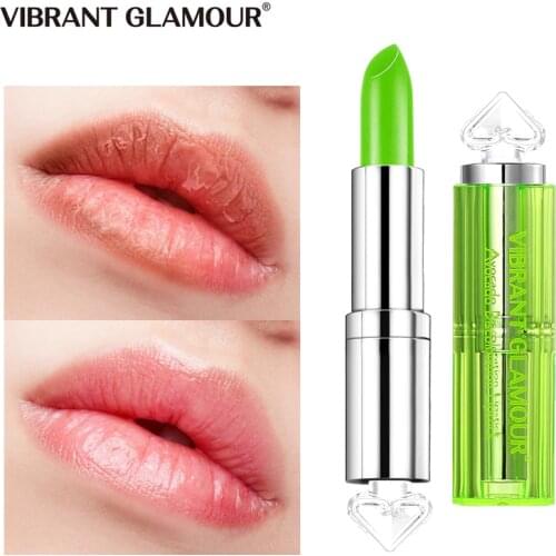 VIBRANT GLAMOUR Moisturizing Nourish AVOCADO Lipstick Lighten Lip Line Plumper Brightening Lip Prevent Chapped Plant Lip Care