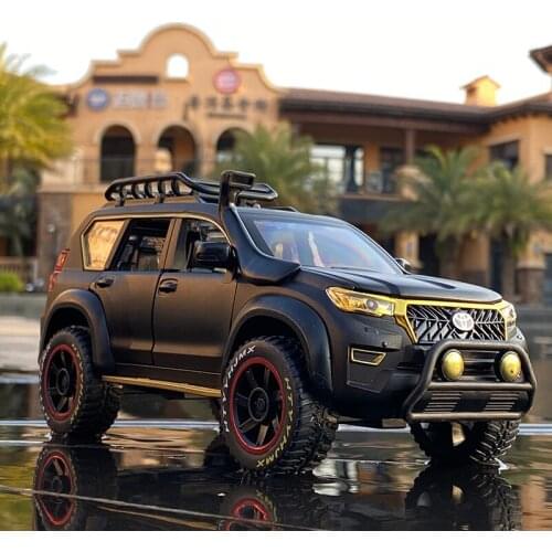 1:24 Toyota Prado SUV Alloy Car Model Diecast & Toy Modified Off-road Vehicles Metal Toy Car Simulation Collection Kids Toy Gift